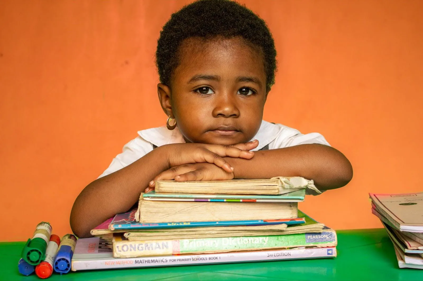 A child refusing to read books.