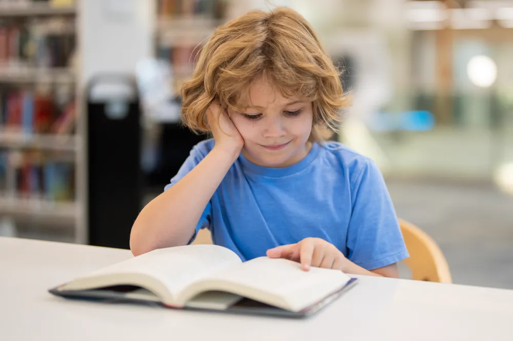 A child improving their reading skills.
